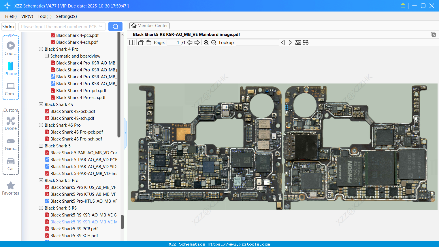 Xiaomi Black Shark5 RS KSR-AO_MB_VE Mainbord Image